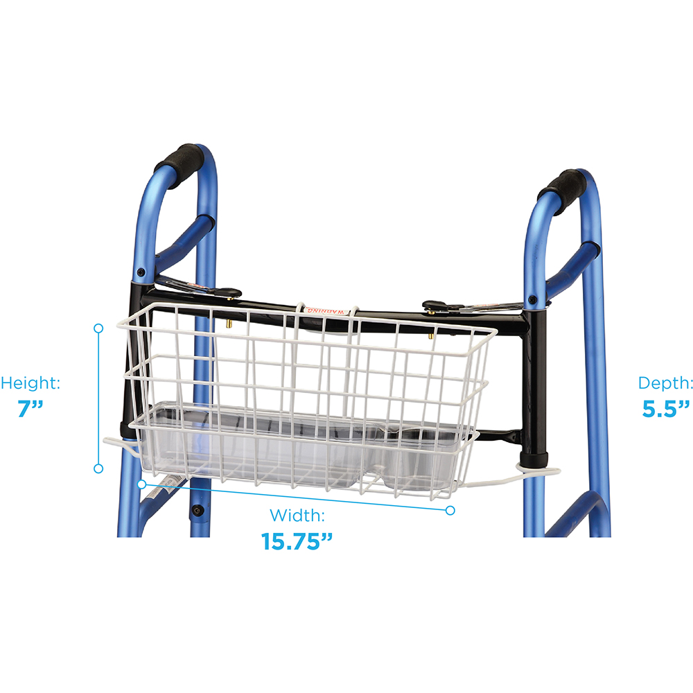 FOLDING WALKER BASKET SPECS